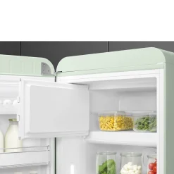Smeg Jaren 50 Koelkast met Vriesvak FAB28LPG6, watergroen linksdraaiend
