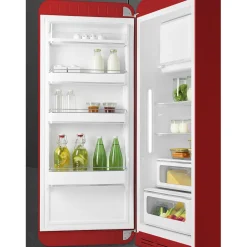 Smeg Jaren 50 Koelkast met Vriesvak FAB28LRD6, rood linksdraaiend