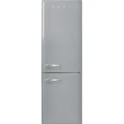 Smeg Jaren 50 Koel-Vriescombinatie Koelkast FAB32RSV6, zilver rechtsdraaiend