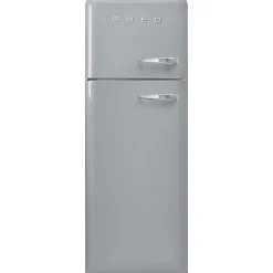 Smeg Jaren 50 Koel-Vriescombinatie Koelkast FAB30LSV5, zilver linksdraaiend