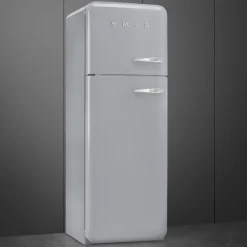 Smeg Jaren 50 Koel-Vriescombinatie Koelkast FAB30LSV5, zilver linksdraaiend
