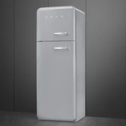 Smeg Jaren 50 Koel-Vriescombinatie Koelkast FAB30LSV5, zilver linksdraaiend