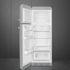 Smeg Jaren 50 Koel-Vriescombinatie Koelkast FAB30LSV5, zilver linksdraaiend