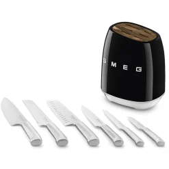 Smeg Messenblok inclusief Messenset KBSF02BL, zwart