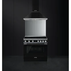 Smeg Portofino Inductiefornuis CPF9IPBL, 90cm zwart