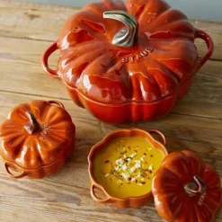 Staub Braadpan Pompoen, 24cm oranje