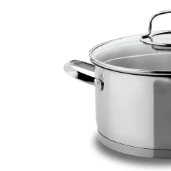 Steama by Korkmaz Downdraft Pannenset met Glasdeksels, 4-delig RVS