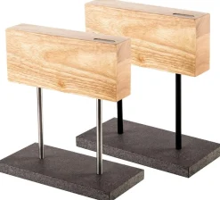 Style de Vie Messenblok met stenen voet, eiken