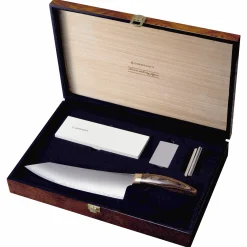 Suncraft Elegancia Giftset met Koksmes en Wetsteen 1000/3000, 4-delig
