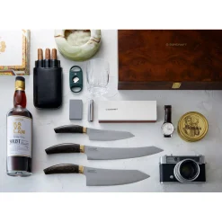 Suncraft Elegancia Giftset met Koksmes en Wetsteen 1000/3000, 4-delig