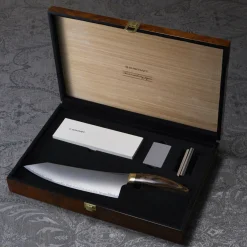 Suncraft Elegancia Giftset met Koksmes en Wetsteen 1000/3000, 4-delig
