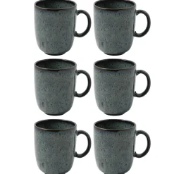 Villeroy & Boch Lave Beker met Oor, 0,4L gris 6 stuks