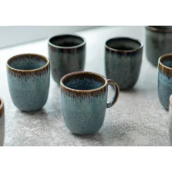 Villeroy & Boch Lave Beker met Oor, 0,4L gris 6 stuks