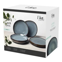 Villeroy & Boch Lave Dinerbordenset, 8-delig gris