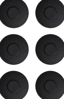 Villeroy & Boch Manufacture Rock Espressoschotel, 12cm zwart 6 stuks