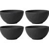 Villeroy & Boch Manufacture Rock Kom, 14cm zwart 4 stuks