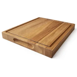 Voccelli Snijplank met Greep en Sapgeul, 40x30x4cm beukenhout
