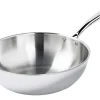 Voccelli Wok 3ply, 28cm rvs
