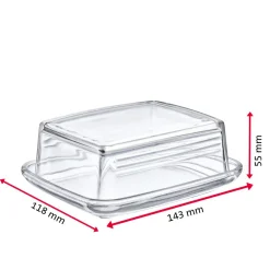 Westmark Botervloot, 12x14cm glas