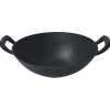 Wok Gietijzer, 34cm zwart
