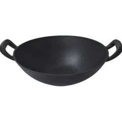 Wok Gietijzer, 34cm zwart