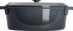 Woll Iron Braadpan Ovaal, 34x26cm carbon grey