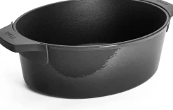 Woll Iron Braadpan Ovaal, 34x26cm carbon grey