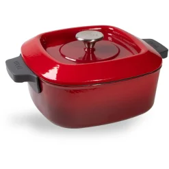Woll Iron Casserole Vierkant, 24x24cm chili red