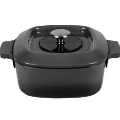 Woll Iron Casserole Vierkant, 24x24cm carbon grey